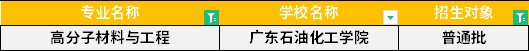 2022年广东专升本高分子材料与工程专业招生学校