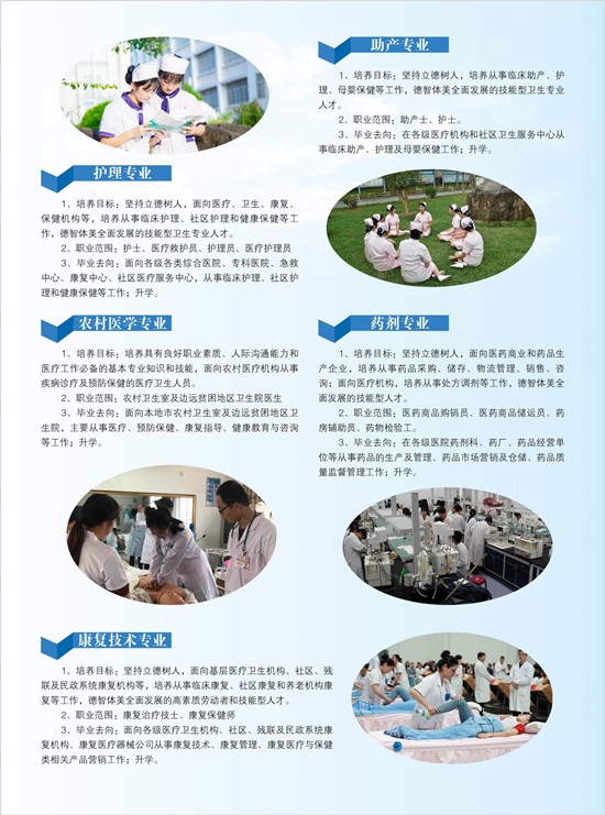 福建省莆田卫生学校2019年招生简章