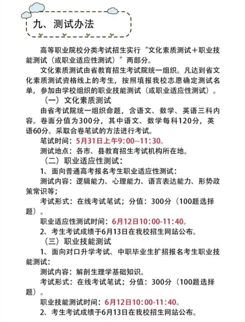 安庆医药高等专科学校2020年分类考试招生简章（图）