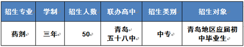 山东省青岛卫生学校2020年招生计划