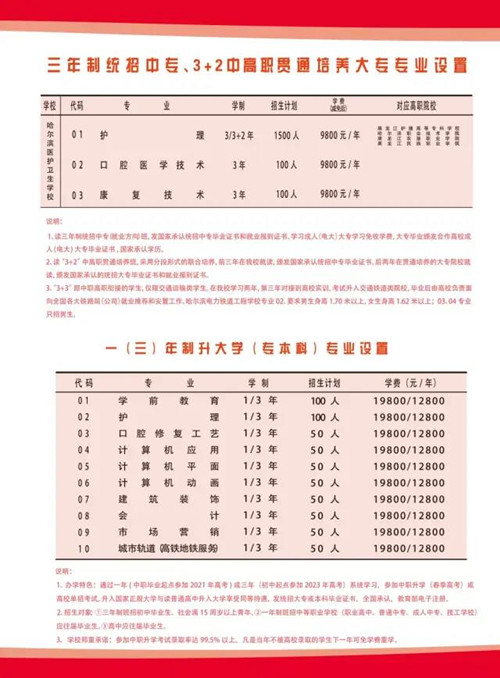 哈尔滨医护卫生学校招生