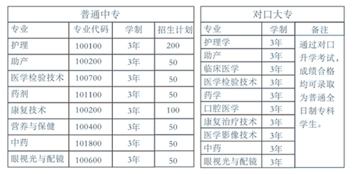 商丘卫生中等专业学校招生计划